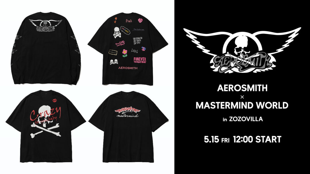 モンスター・ロック・バンド「エアロスミス」× mastermind WORLD スペシャル・ピース・コレクションが2026年 5/15 発売 (Aerosmith マスターマインド ワールド)