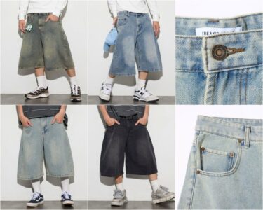 FREAK'S STORE 2026 SS "ワイドシルエット ヴィンテージ加工 クロップド カーブ デニム ショートパンツ"が発売 (フリークスストア)