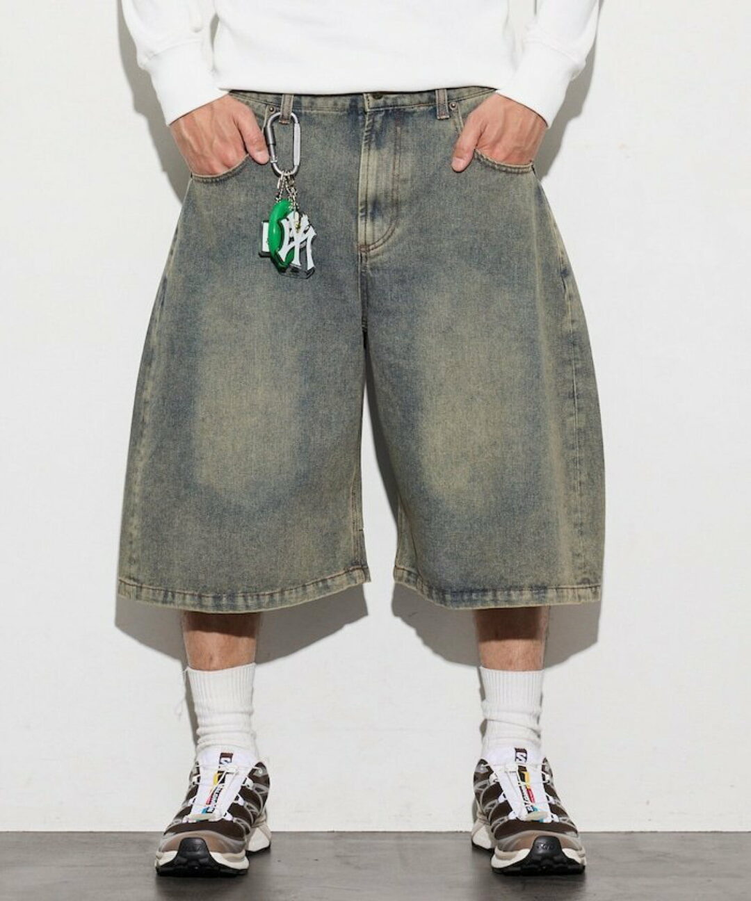 FREAK’S STORE 2026 SS “ワイドシルエット ヴィンテージ加工 クロップド カーブ デニム ショートパンツ”が発売 (フリークスストア)