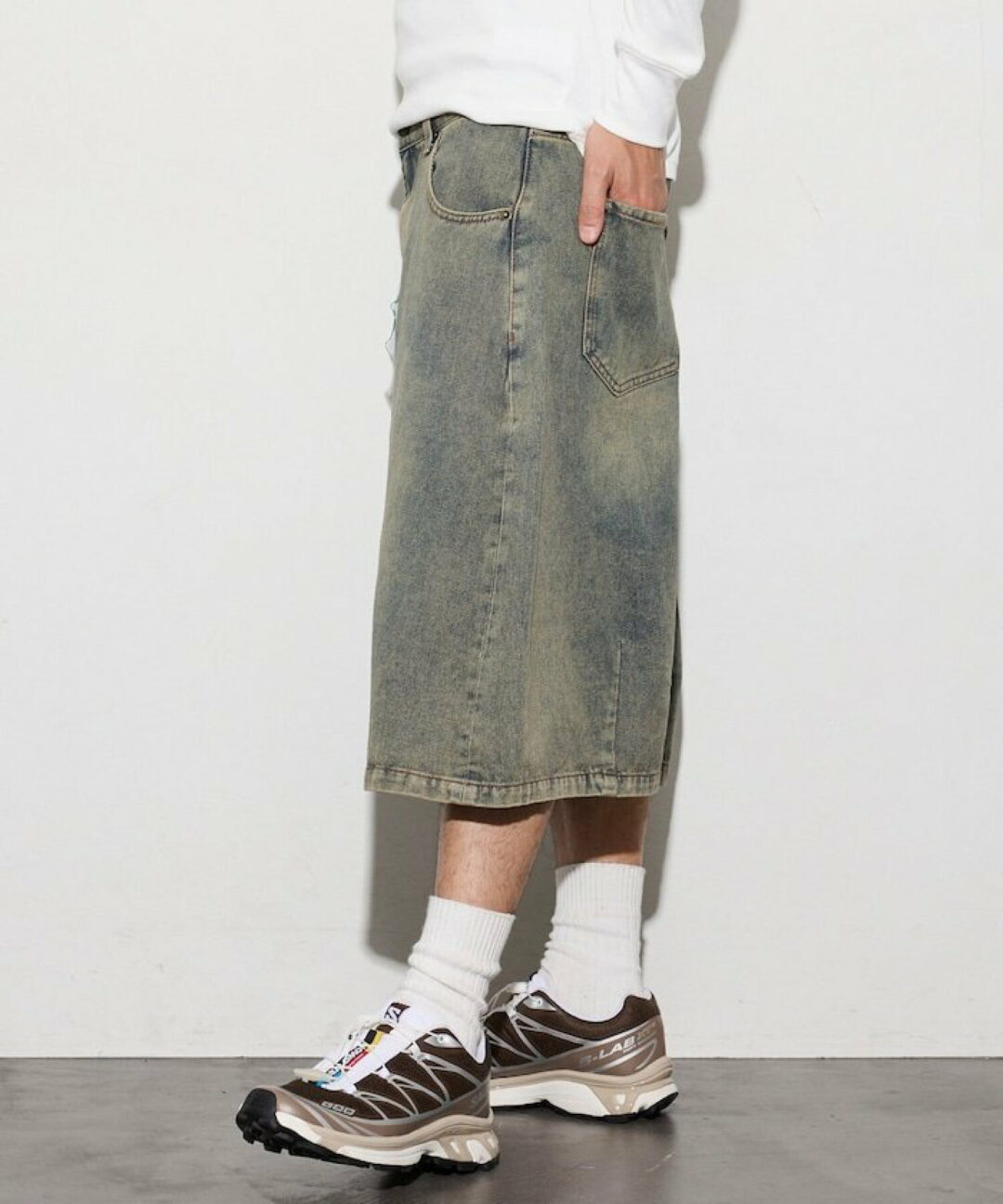 FREAK’S STORE 2026 SS “ワイドシルエット ヴィンテージ加工 クロップド カーブ デニム ショートパンツ”が発売 (フリークスストア)