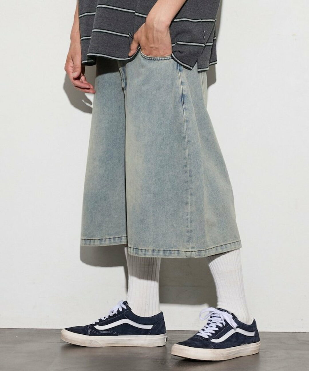 FREAK’S STORE 2026 SS “ワイドシルエット ヴィンテージ加工 クロップド カーブ デニム ショートパンツ”が発売 (フリークスストア)