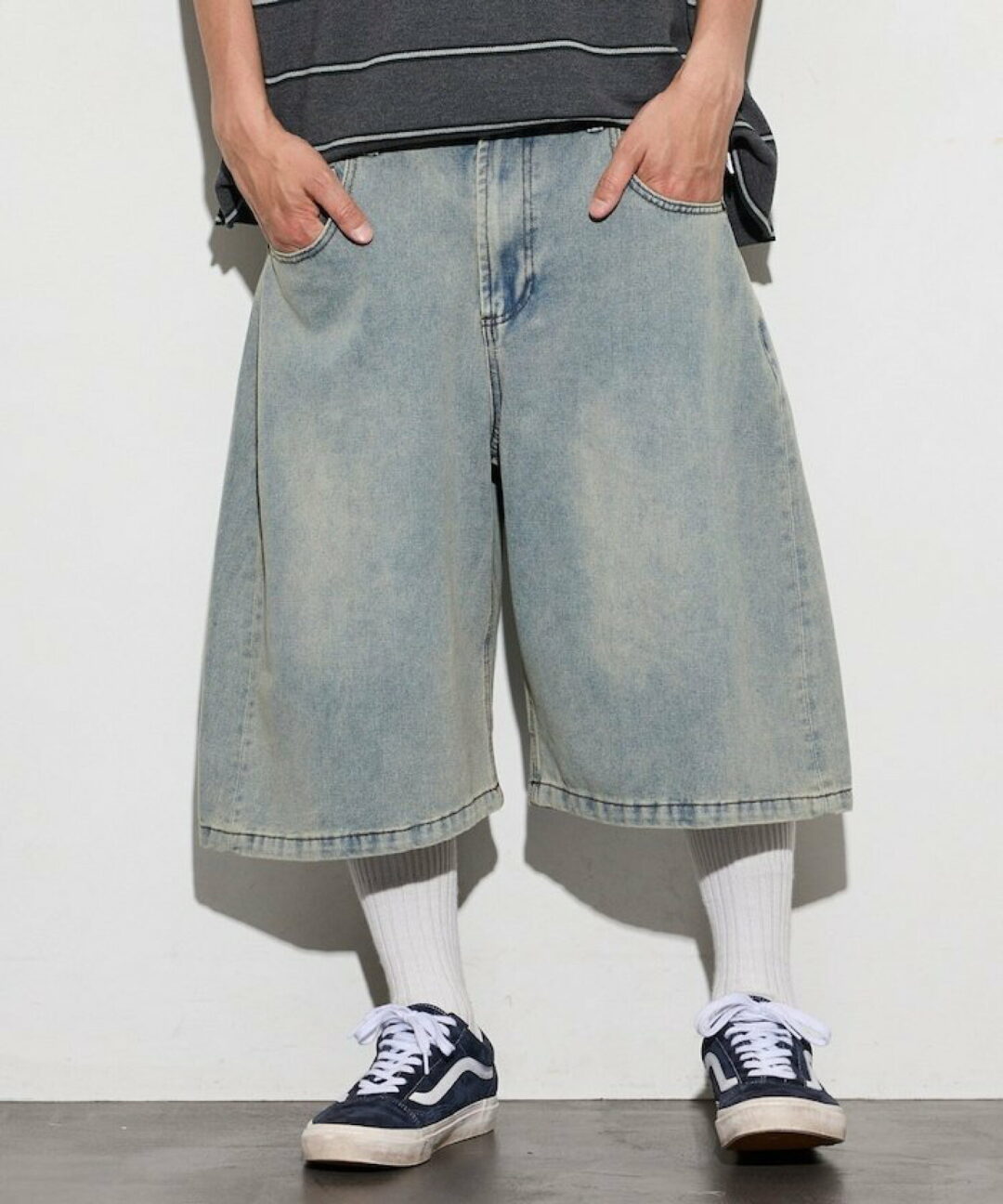 FREAK’S STORE 2026 SS “ワイドシルエット ヴィンテージ加工 クロップド カーブ デニム ショートパンツ”が発売 (フリークスストア)