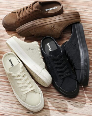【2026年 5/15 発売】CONVERSE ONE STAR SUEDE MULE “White/Black/Brown” (コンバース ワンスター スエード ミュール) [33702980/33702981/33702982]