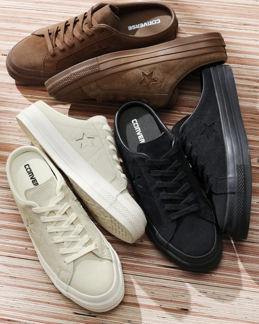 【2026年 5/15 発売】CONVERSE ONE STAR SUEDE MULE “White/Black/Brown” (コンバース ワンスター スエード ミュール) [33702980/33702981/33702982]