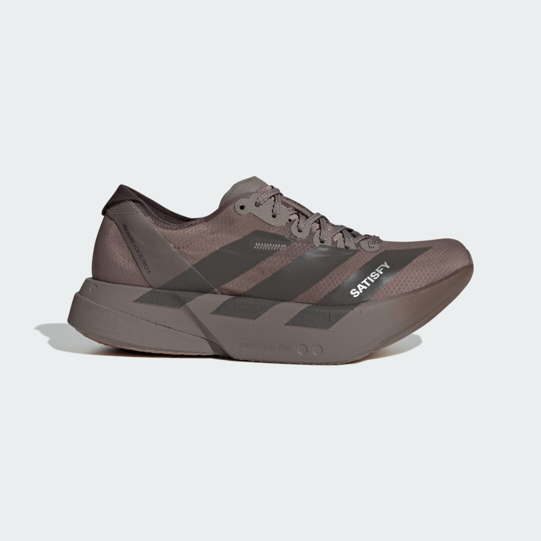 【2026年 5/25 発売】SATISFY × adidas ADIZERO ADIOS PRO 4 (アディダス サティスファイ アディゼロ アディオス プロ) [KH8439/KH8441/KH8442]