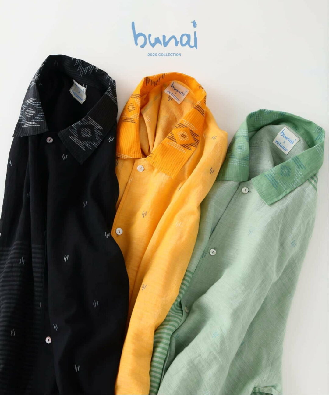JOURNAL STANDARD relume × bunai 2026 SS 別注 “ジャムダニ織 ガーゼシャツ”が5月下旬 発売 (ブナイ ジャーナルスタンダード)