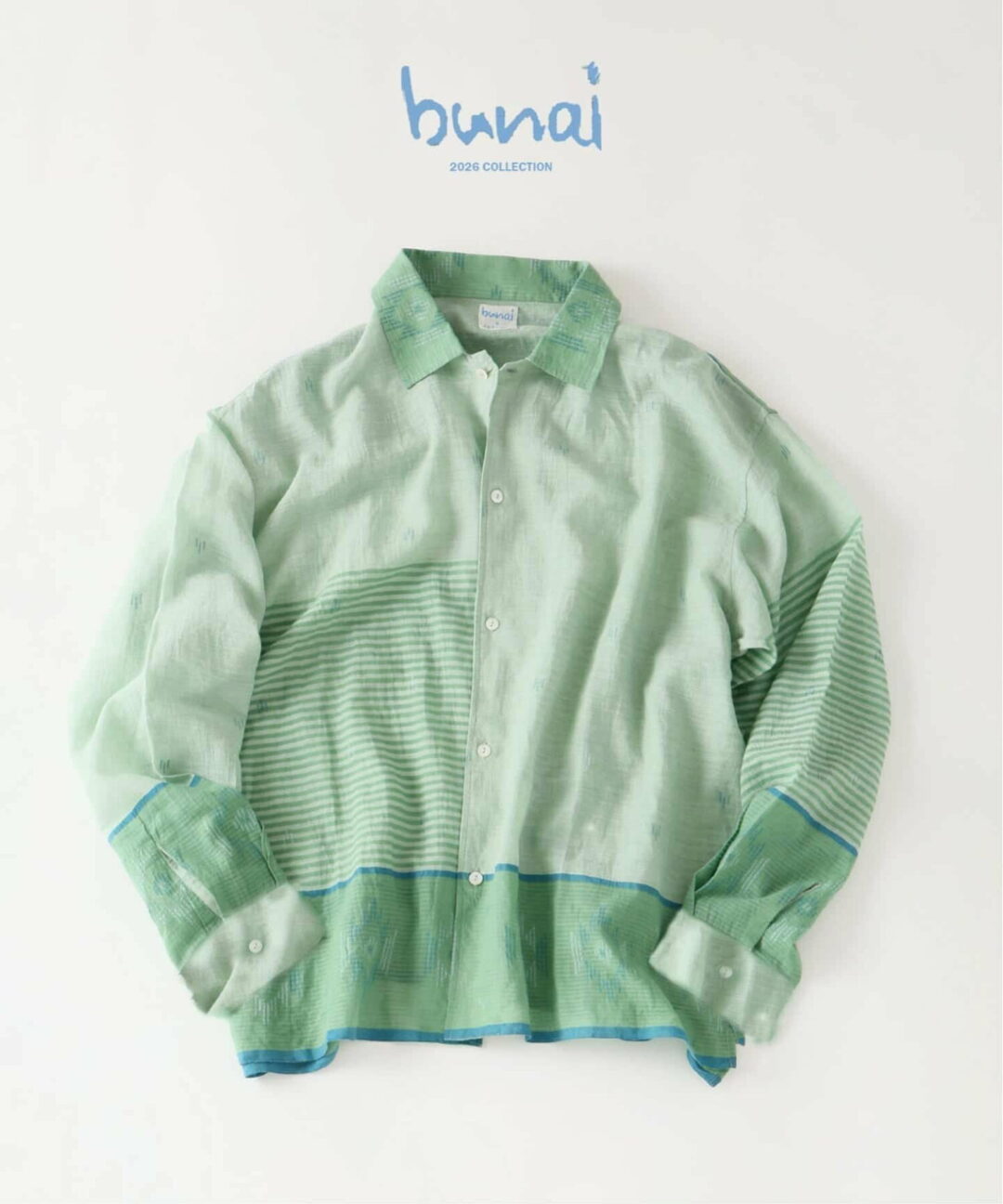 JOURNAL STANDARD relume × bunai 2026 SS 別注 “ジャムダニ織 ガーゼシャツ”が5月下旬 発売 (ブナイ ジャーナルスタンダード)