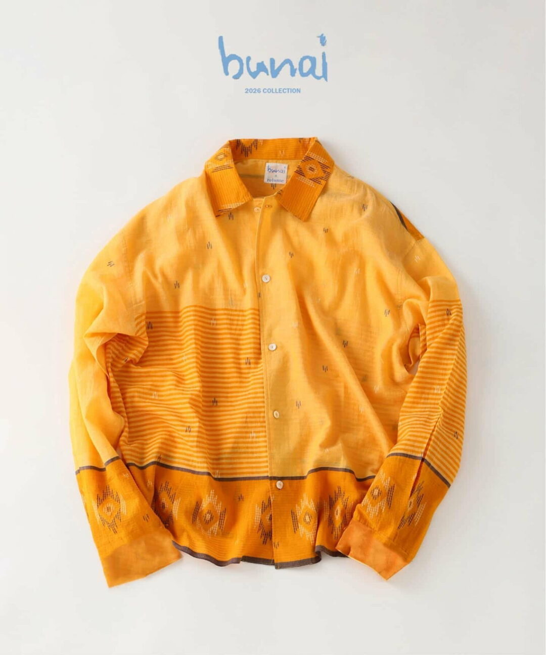 JOURNAL STANDARD relume × bunai 2026 SS 別注 “ジャムダニ織 ガーゼシャツ”が5月下旬 発売 (ブナイ ジャーナルスタンダード)