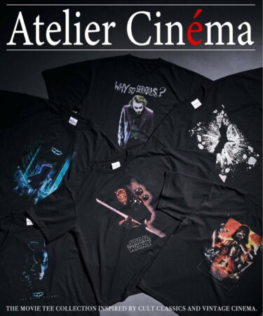 映画史に残るビジュアルをモチーフにした「ATELIER CINEMA」"グラフィックTシャツ"が発売 (アトリエシネマ)
