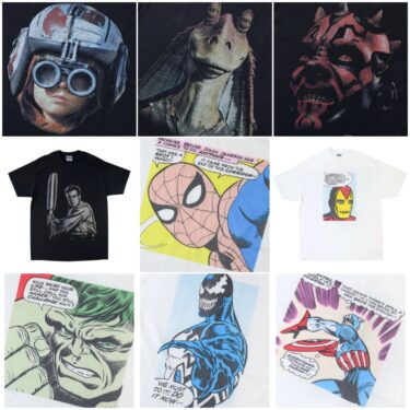 古着風プリントを施したスパイダーマンやスターウォーズ S/S Tシャツが発売 (VARIEGATOR ヴァリゲイター Spider Man STAR WARS MARVEL マーベル)