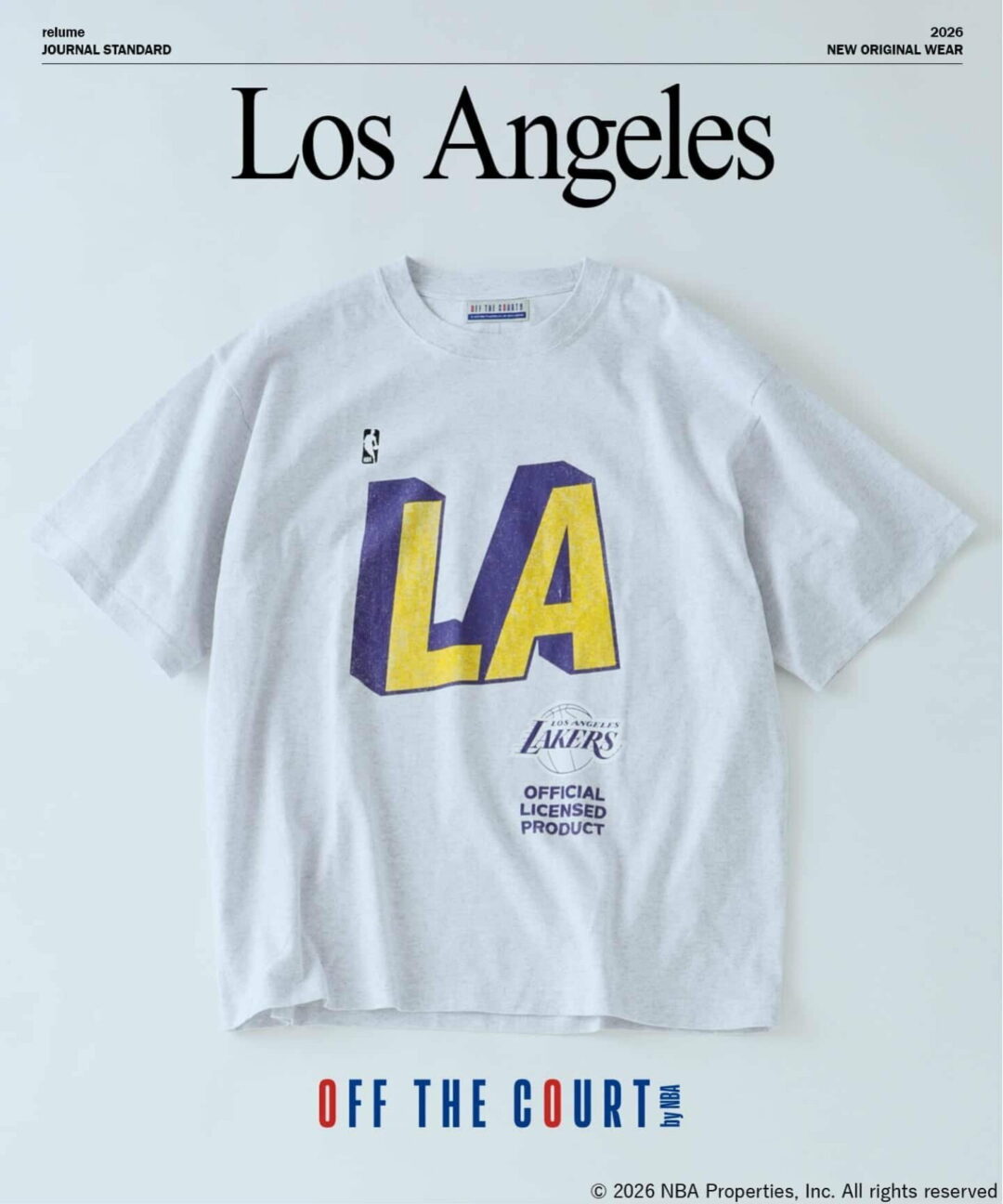JOURNAL STANDARD relume × Off The Court by NBA 2026 SS 別注 “プリントTシャツ”が発売 (ジャーナルスタンダード エヌビーエー オフ・ザ・コート バイ)