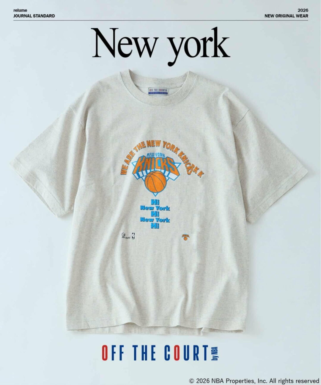 JOURNAL STANDARD relume × Off The Court by NBA 2026 SS 別注 “プリントTシャツ”が発売 (ジャーナルスタンダード エヌビーエー オフ・ザ・コート バイ)