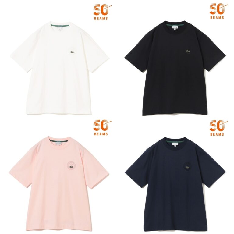 LACOSTE × BEAMS 50周年別注 “バッジ Tシャツ”が発売 (ラコステ