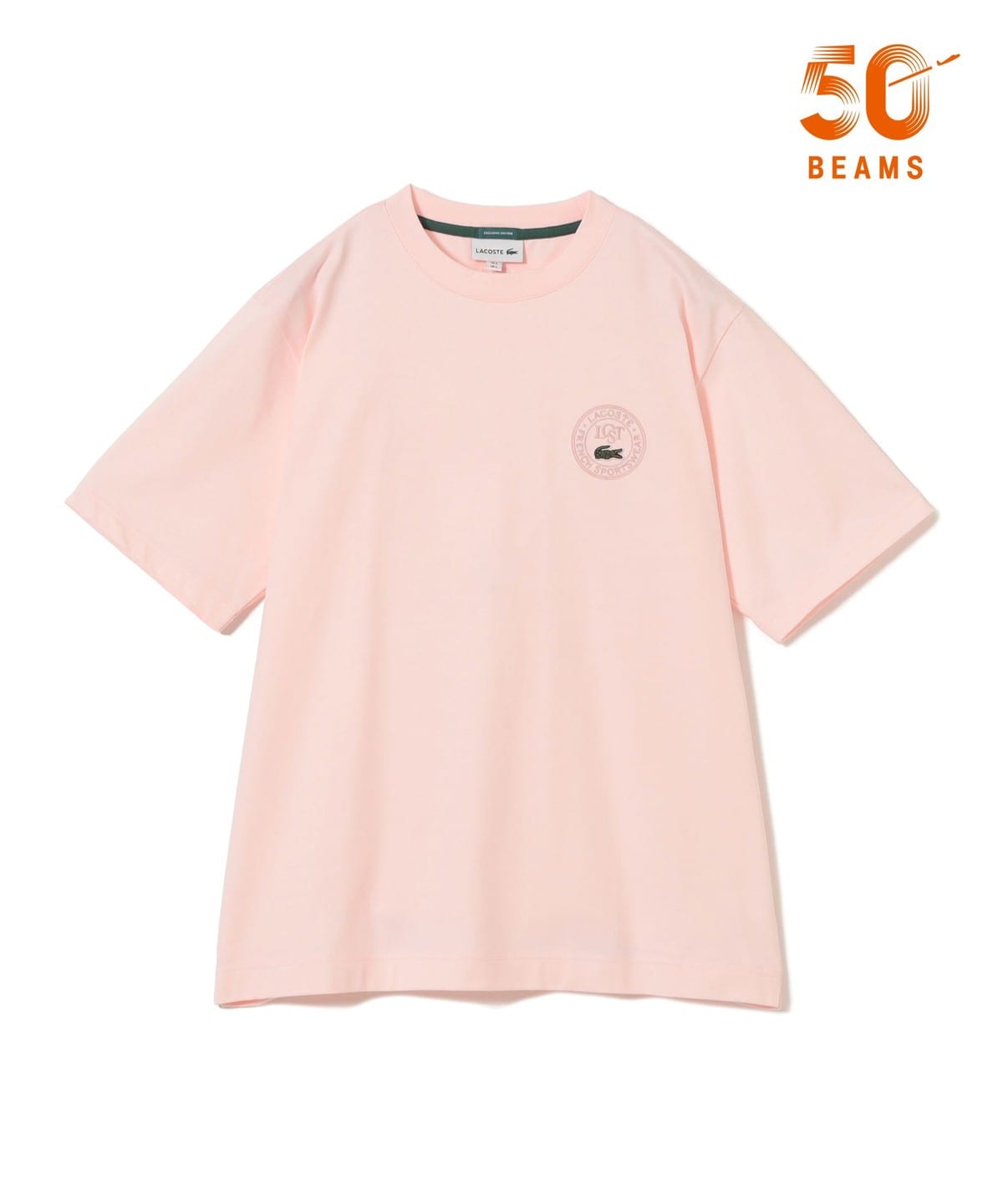 LACOSTE × BEAMS 50周年別注 “バッジ Tシャツ”が発売 (ラコステ ビームス)