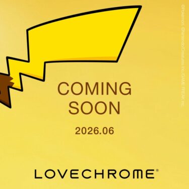 ポケモン × LOVECHROME コラボアイテムが2026年 6月 発売予定 (Pokemon ラブクロム ピカチュウ Piakchu)