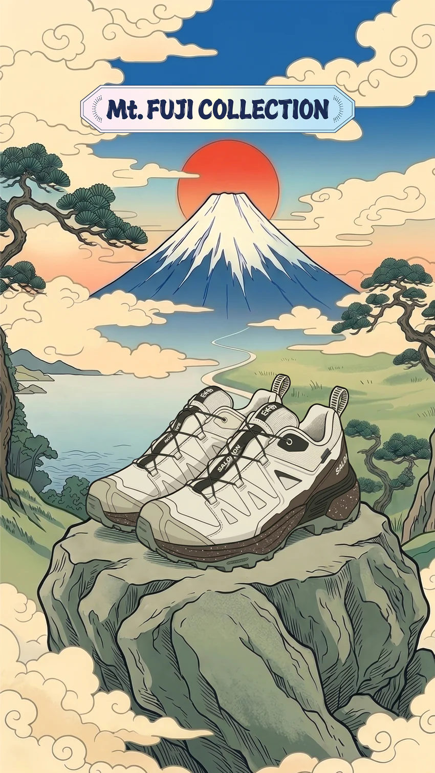 富士山から着想を得た日本限定コレクション Salomon X ULTRA 360 GORE-TEX GORAIKO & バックパックが2026年 7/1 発売 (サロモン Mt. FUJI 御来光)