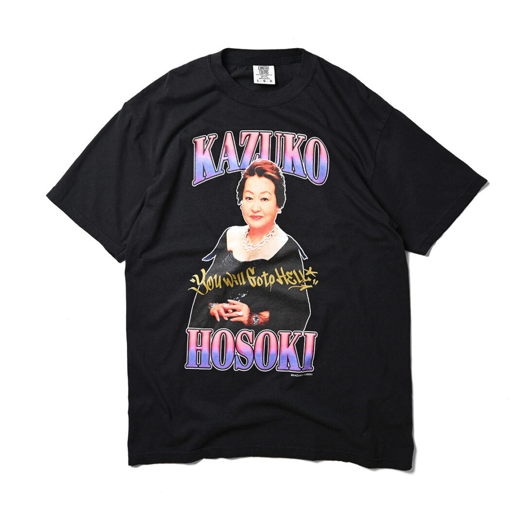 HOMEGAMEから細木数子をフィーチャーしたLEGENDARY RAP TEES COLLECTIONがHOMEGAME TOKYOにて2026年 6/19 発売 (ホームゲーム KAZUKO HOSOKI)