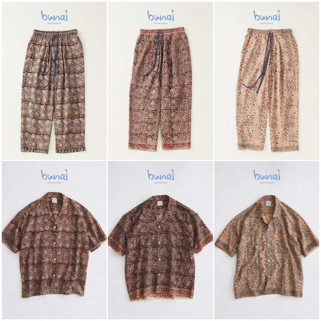 JOURNAL STANDARD relume × bunai 別注 “カラマカリ プリント オープンカラー 半袖シャツ & イージーパンツ”2026年 7月下旬 発売 (ブナイ ジャーナルスタンダード)