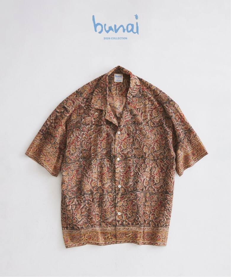 JOURNAL STANDARD relume × bunai 別注 “カラマカリ プリント オープンカラー 半袖シャツ & イージーパンツ”2026年 7月下旬 発売 (ブナイ ジャーナルスタンダード)