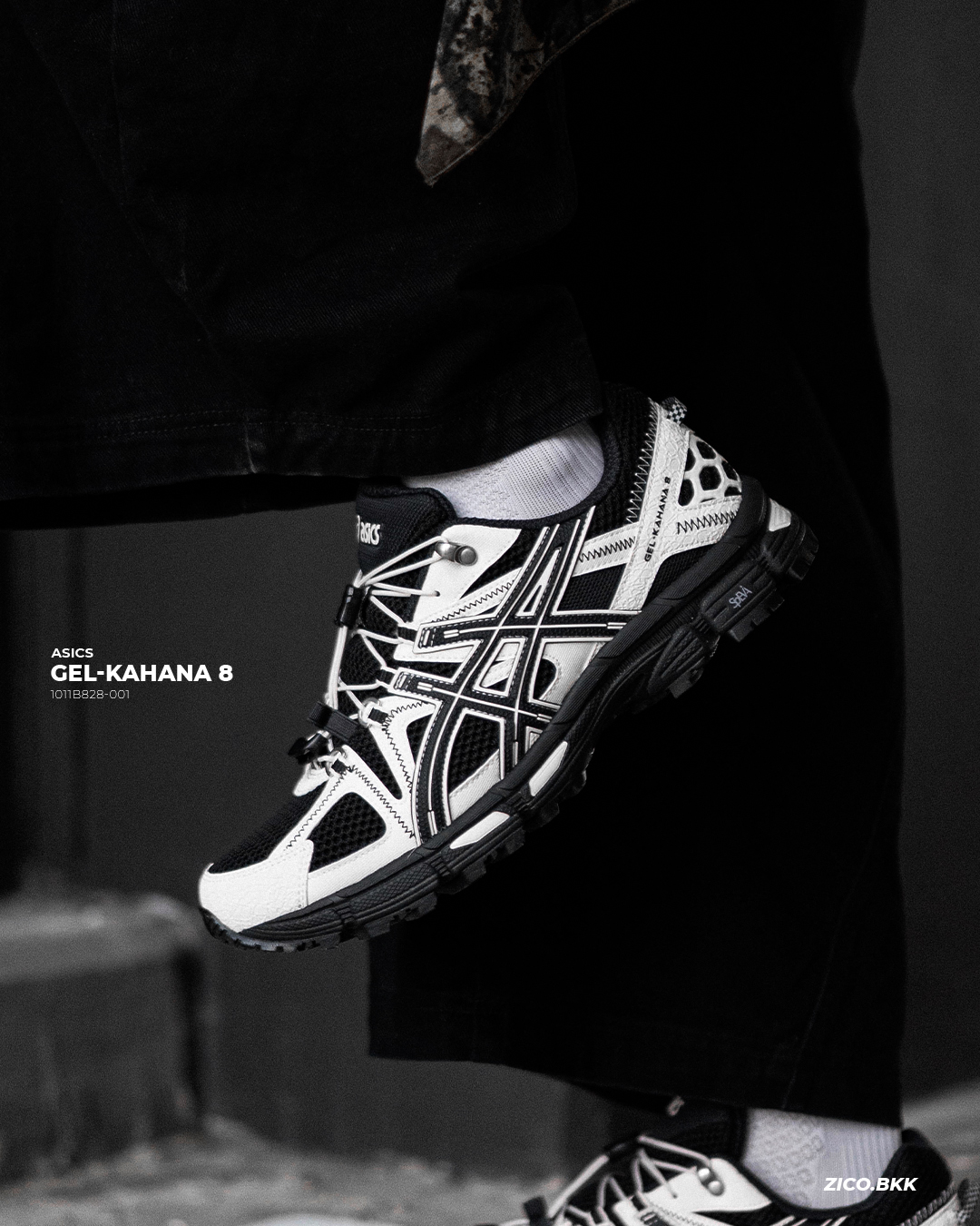 【海外発売】ASICS GEL-KAHANA 8 FL “Black/White” (アシックス ゲルカハナ “ブラック/ホワイト”) [1011B828.001]