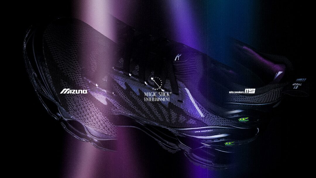 【2026年 7/11 発売】MAGIC STICK × mita sneakers × Mizuno WAVE PROPHECY LS “Black/Purple” (マジックスティック ミタスニーカーズ ミズノ ウェーブ プロフェシー) [D1GD263601]