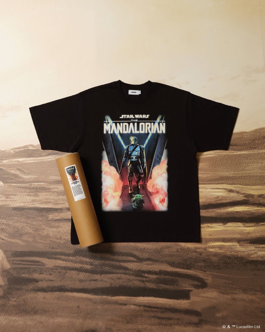コミック版「THE MANDALORIAN」のアートワークTシャツがアトモスから2026年 6/13 発売 (マンダロリアン atmos STAR WARS スター・ウォーズ)