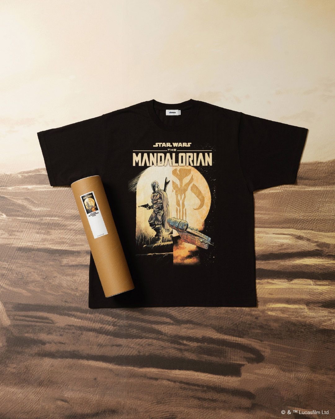 コミック版「THE MANDALORIAN」のアートワークTシャツがアトモスから2026年 6/13 発売 (マンダロリアン atmos STAR WARS スター・ウォーズ)