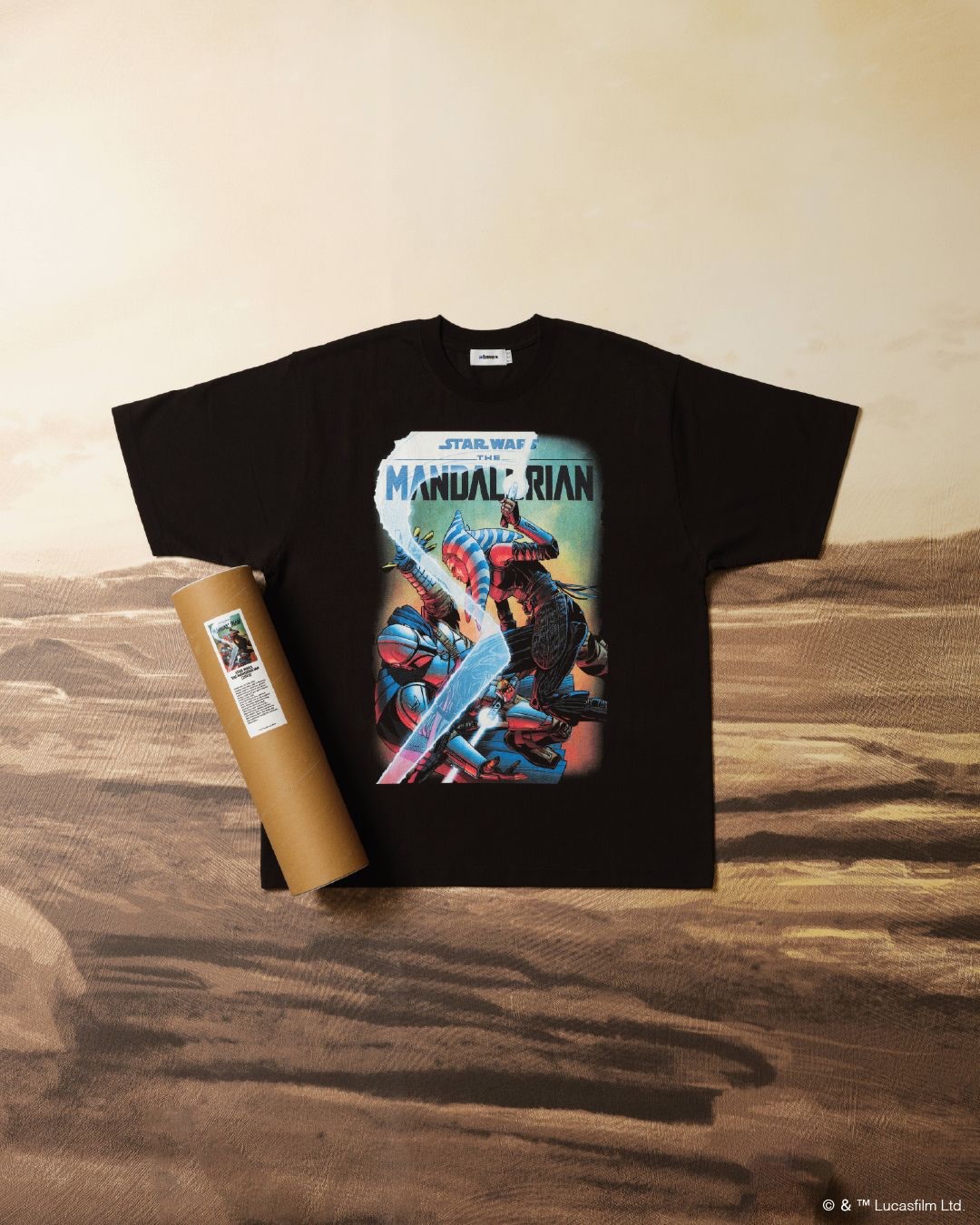 コミック版「THE MANDALORIAN」のアートワークTシャツがアトモスから2026年 6/13 発売 (マンダロリアン atmos STAR WARS スター・ウォーズ)