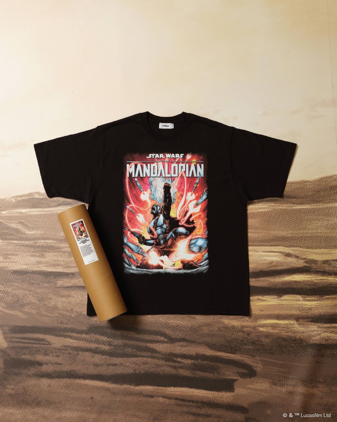 コミック版「THE MANDALORIAN」のアートワークTシャツがアトモスから2026年 6/13 発売 (マンダロリアン atmos STAR WARS スター・ウォーズ)