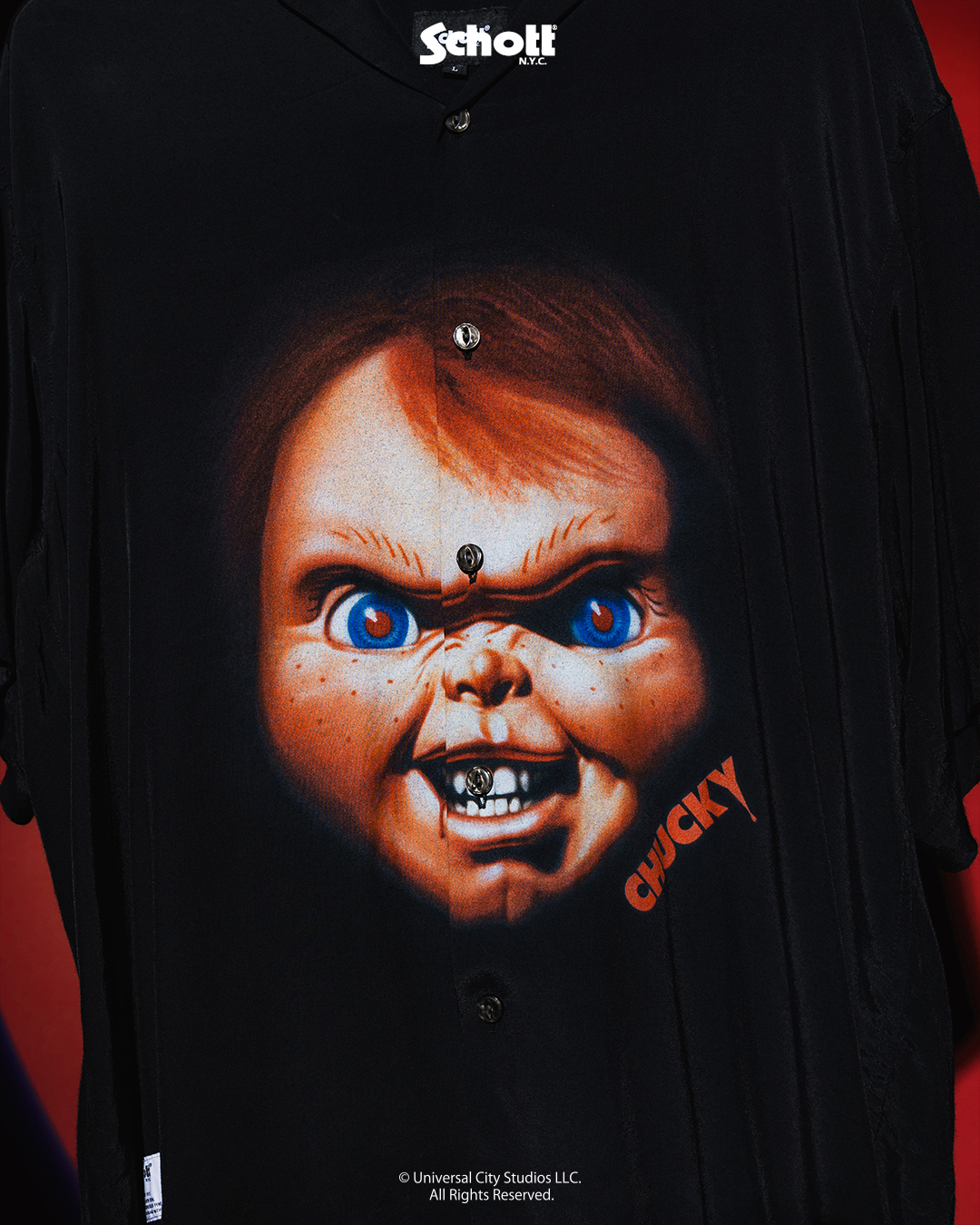 チャイルド・プレイ × Schott “CHUCKY Collectionが2026年 6/19 発売 (ショット Child's Play “チャッキー” コレクション)