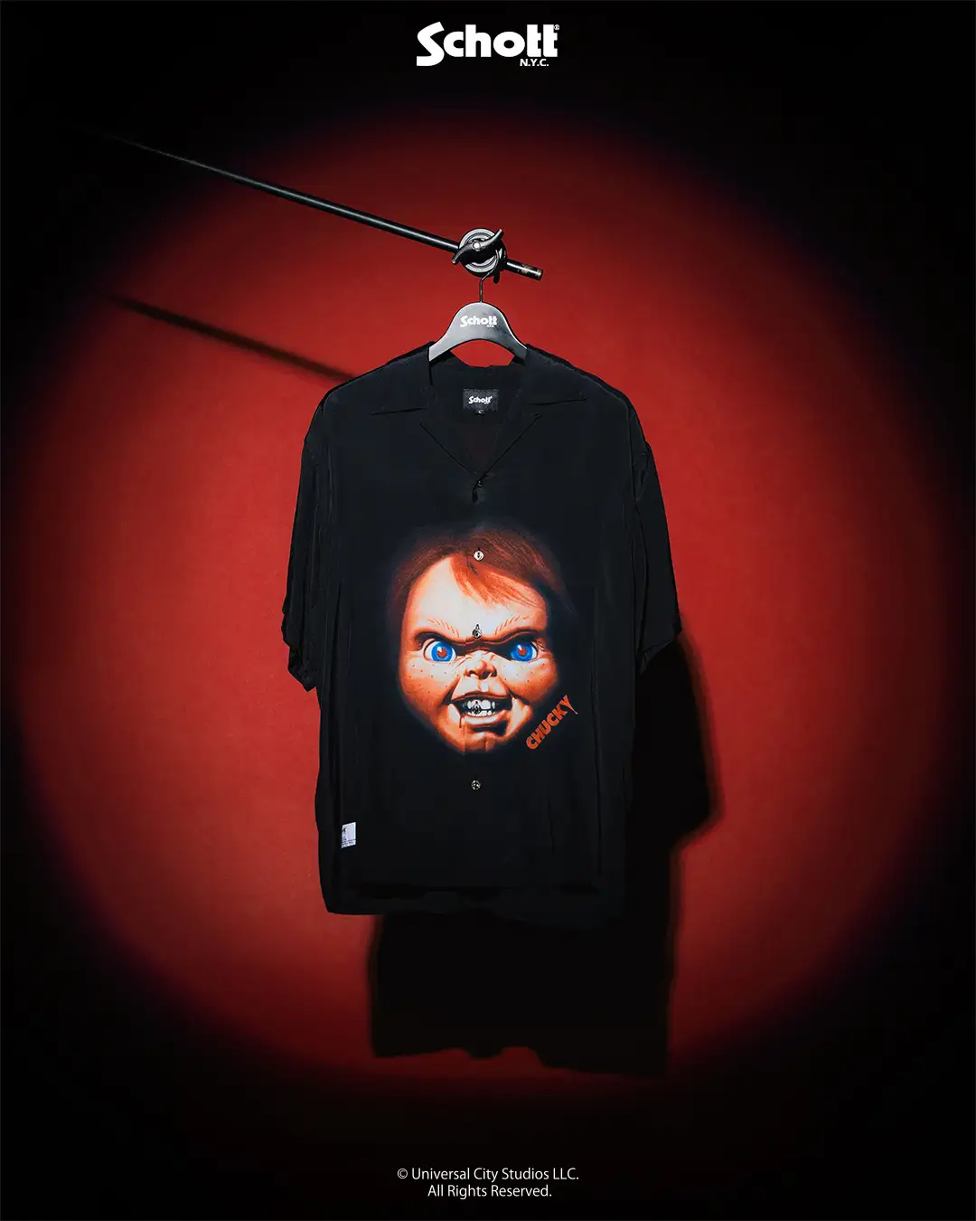 チャイルド・プレイ × Schott “CHUCKY Collectionが2026年 6/19 発売 (ショット Child’s Play “チャッキー” コレクション)
