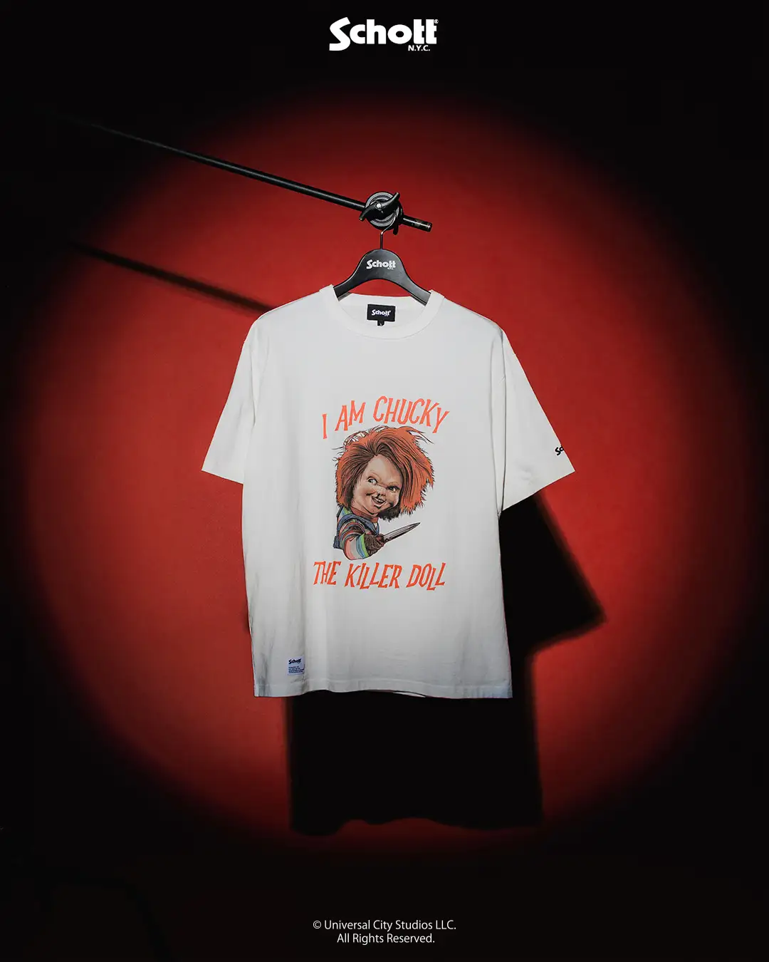 チャイルド・プレイ × Schott “CHUCKY Collectionが2026年 6/19 発売 (ショット Child’s Play “チャッキー” コレクション)