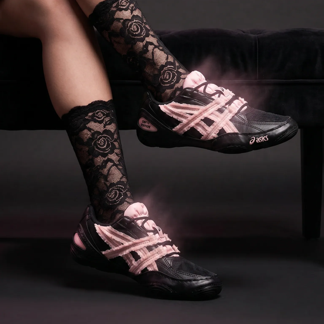 【2026年 発売】Empty Behavior x ASICS HYPERSYNC “Black Breeze/White” (エンプティ ビヘイビア アシックス ハイパーシンク) [1203B146.001/1203B146.100]