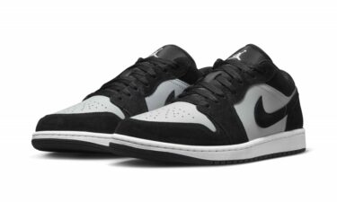 【2026年 6/8 発売】NIKE AIR JORDAN 1 LOW “Black/Light Smoke Grey/White” (ナイキ エア ジョーダン ロー “ブラック/ライトスモークグレー/ホワイト”) [553558-048]