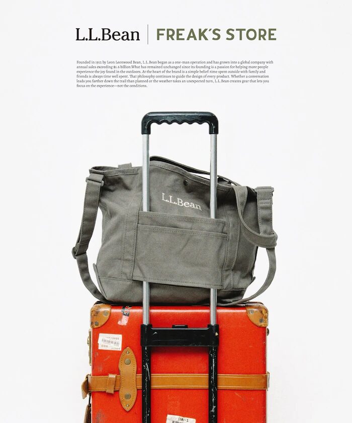 FREAK’S STORE × L.L.Bean 2026 SS 別注 “2WAYグローサリートート/キャリーケース対応”が 8月上旬 発売 (フリークスストア エルエルビーン)