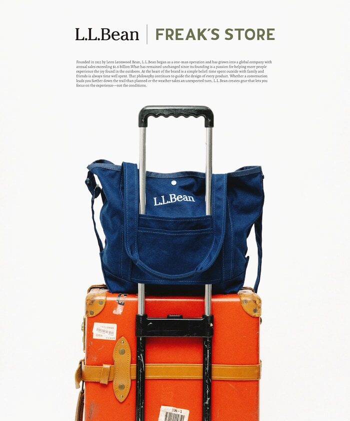 FREAK’S STORE × L.L.Bean 2026 SS 別注 “2WAYグローサリートート/キャリーケース対応”が 8月上旬 発売 (フリークスストア エルエルビーン)
