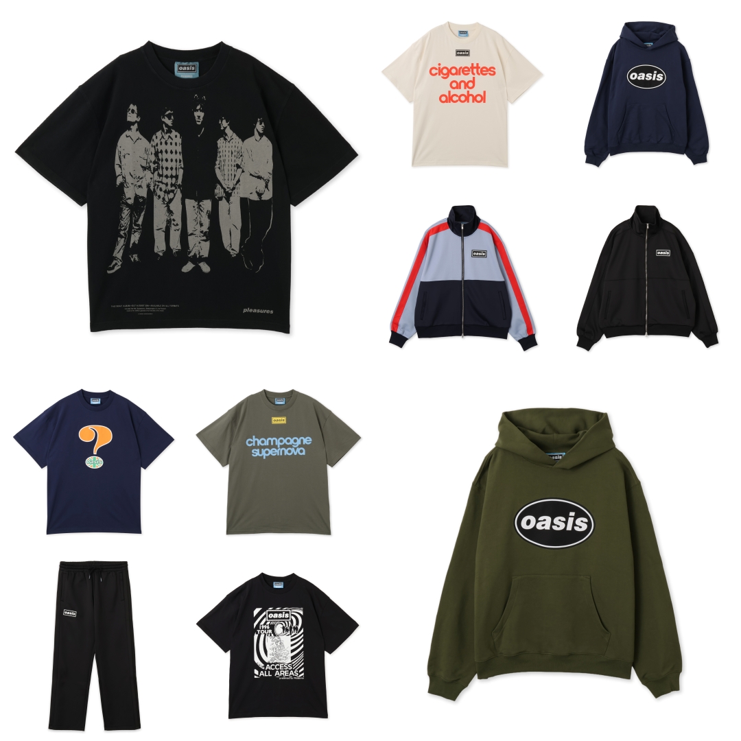 ロックバンド”OASIS” x PLEASURES コラボコレクションが2026年 6/12 発売 (プレジャーズ オアシス)