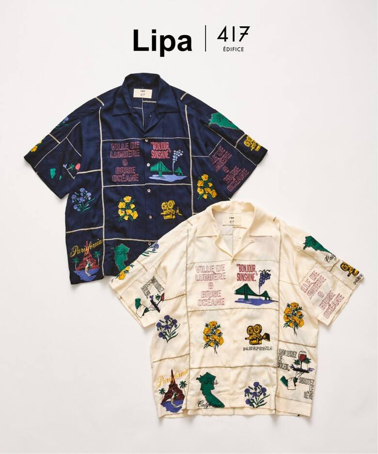 417 EDIFICE × LIPA “エンブロイダリーシャツ & エンブロイダリーTシャツ”が発売 (エディフィス リパ)