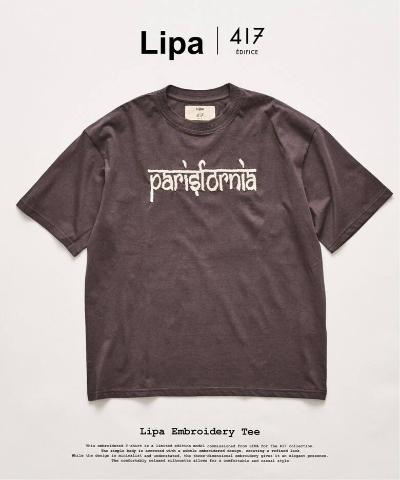 417 EDIFICE × LIPA “エンブロイダリーシャツ & エンブロイダリーTシャツ”が発売 (エディフィス リパ)