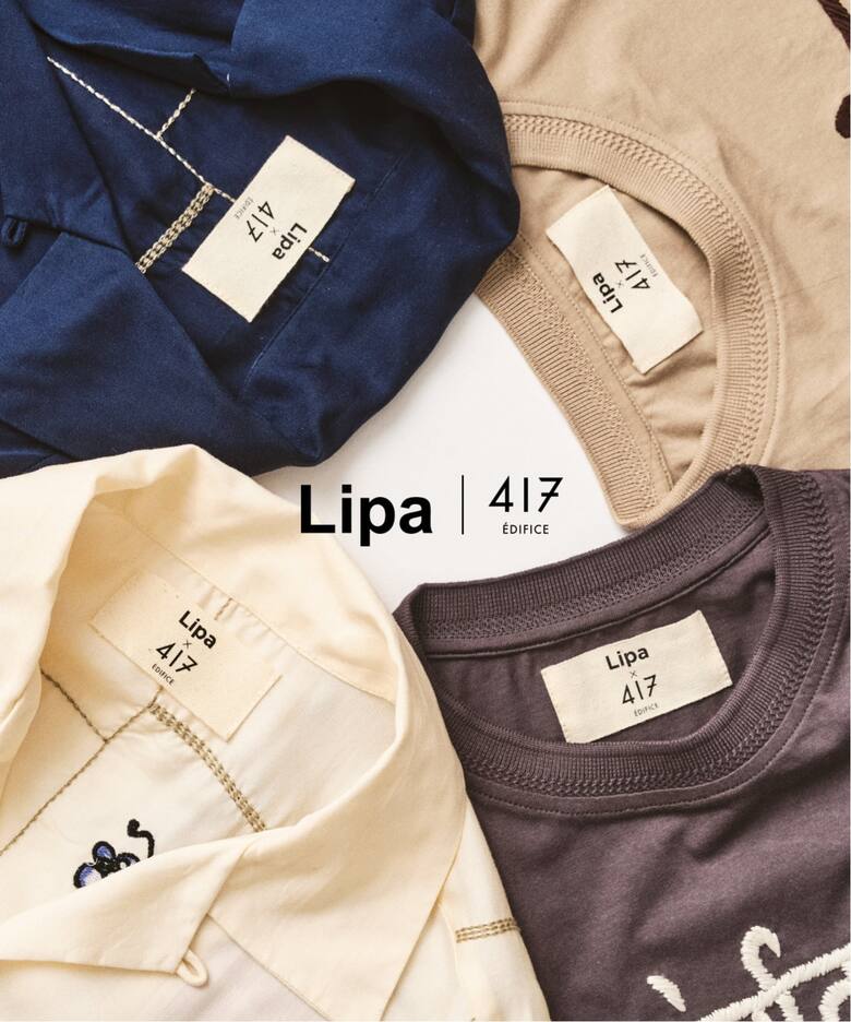 417 EDIFICE × LIPA “エンブロイダリーシャツ & エンブロイダリーTシャツ”が発売 (エディフィス リパ)