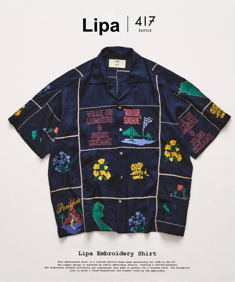 417 EDIFICE × LIPA “エンブロイダリーシャツ & エンブロイダリーTシャツ”が発売 (エディフィス リパ)