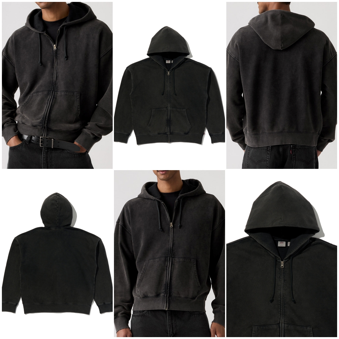 Levi's HAYES BOXY "フルジップ スウェットシャツ"が発売 (リーバイス Hayes Boxy Full-Zip Sweatshirt) [005PJ0000]