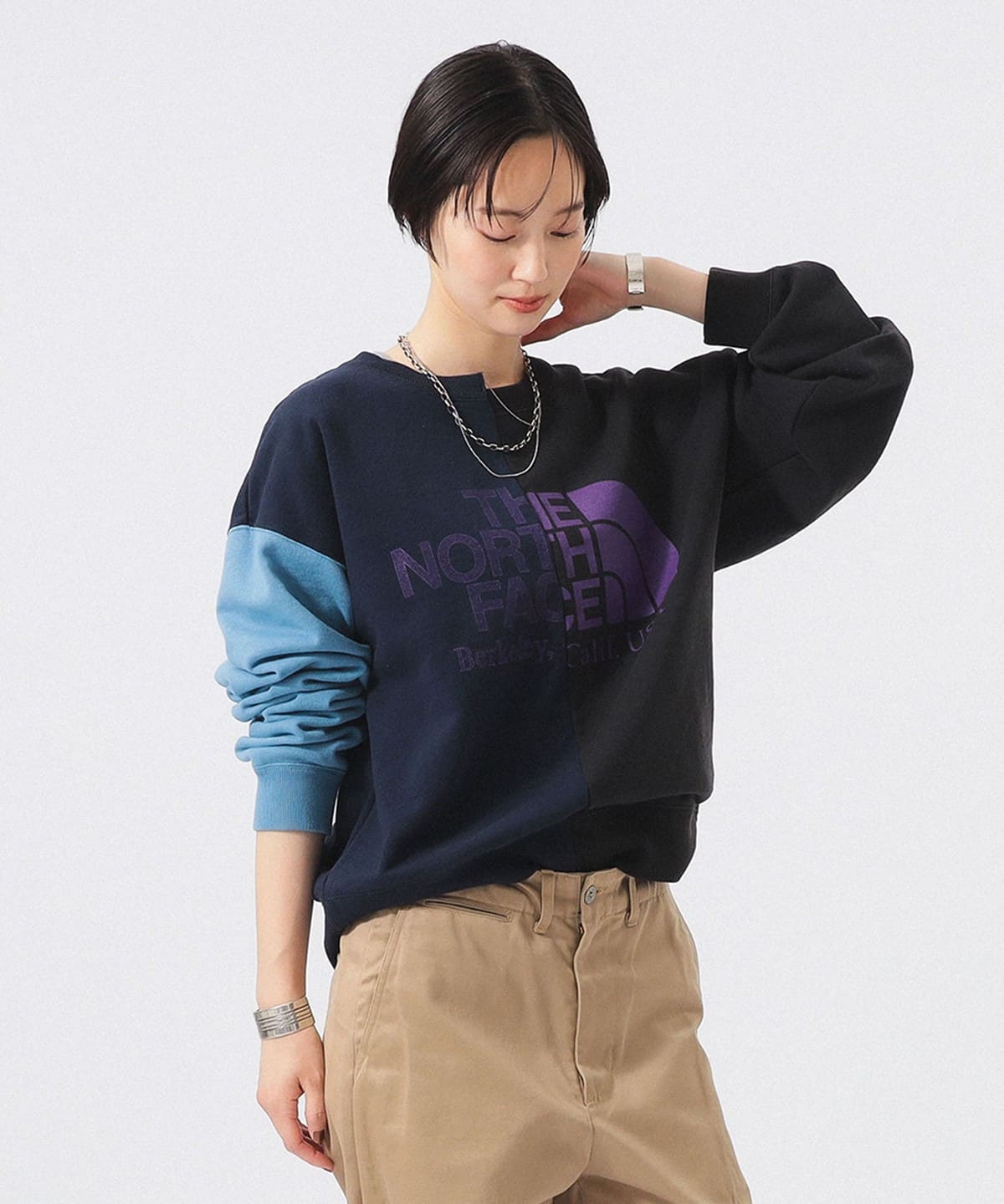 BEAMS BOY × THE NORTH FACE PURPLE LABEL 2026 FW 別注 “アシメ ロゴ スウェット”が9月下旬 発売 (ビームス ボーイ ザ・ノース・フェイス パープルレーベル)