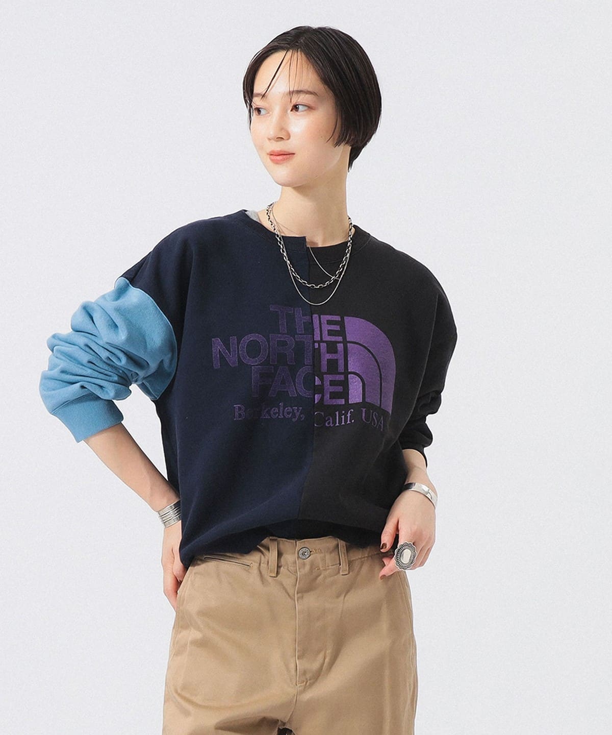 BEAMS BOY × THE NORTH FACE PURPLE LABEL 2026 FW 別注 “アシメ ロゴ スウェット”が9月下旬 発売 (ビームス ボーイ ザ・ノース・フェイス パープルレーベル)