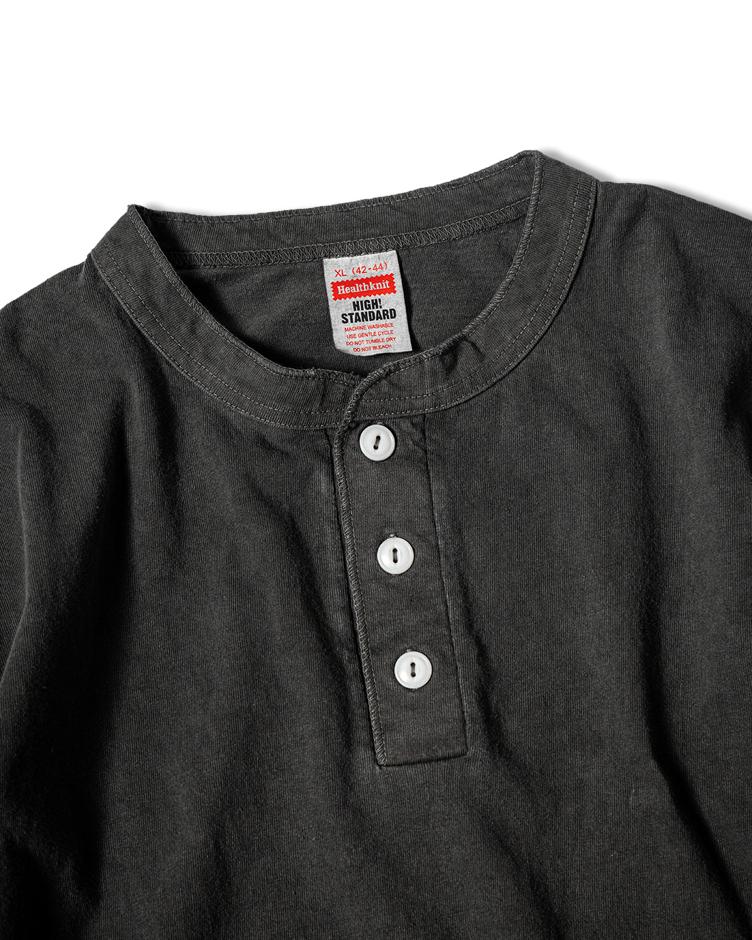 Healthknit × HIGH! STANDARD 別注 日本製ボディを採用したピグメント染めポケットTee & ヘンリーネックTeeが発売 (ヘルスニット ハイ スタンダード)
