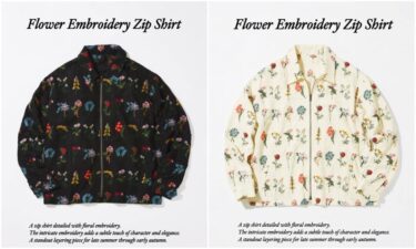 JOURNAL STANDARD "フラワー エンブロイダリー ジップ シャツ"が2026年 8月中旬 発売 (ジャーナルスタンダード)