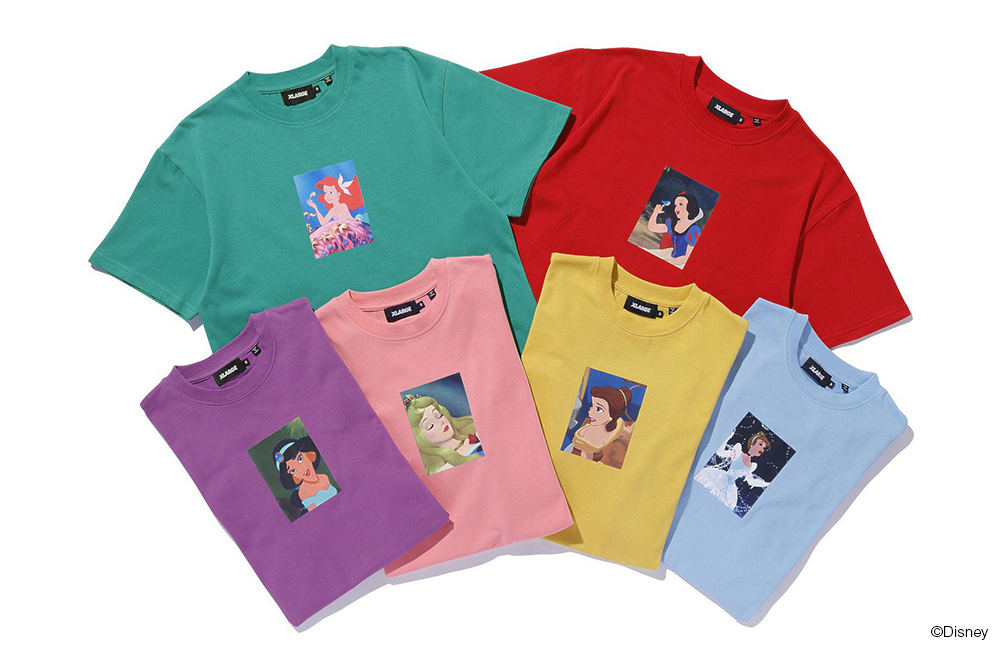 XLARGE × Disney プリンセスデザインのスペシャルコレクションが6/26 発売 (エクストララージ ディズニー)