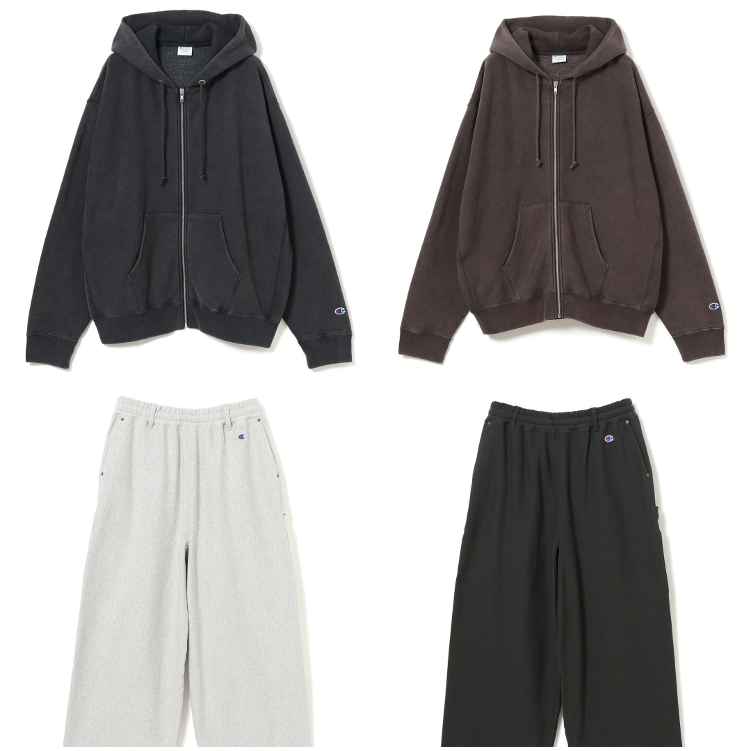 BEAMS × Champion 2026 FW 別注 リバースウィーブ "フルジップ パーカー & ワイド ペインターパンツ"が2026年 9月下旬 発売 (ビームス チャンピオン Reverse Weave)