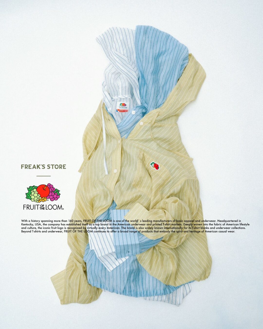 FRUIT OF THE LOOM × FREAK’S STORE 新型のシアーシャツが発売 (フルーツ・オブ・ザ・ルーム フリークスストア)