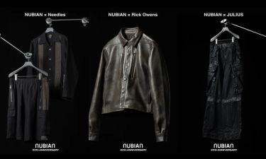 NUBIAN設立20周年を記念した「Rick Owens / Needles / JULIUS」コラボレーションが2026年 7/4 発売 (ヌビアン リック・オウエンス ニードルズ ユリウス)